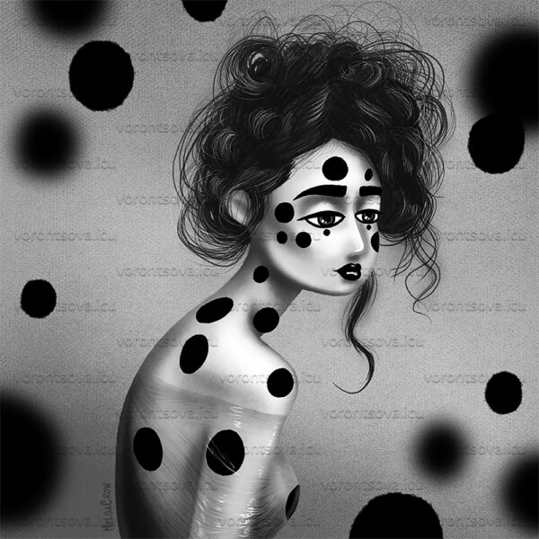 Lady with black circles