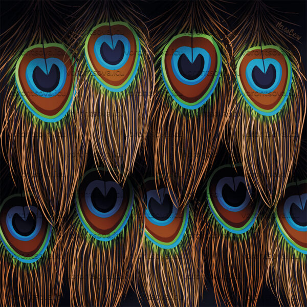 Peacock tails